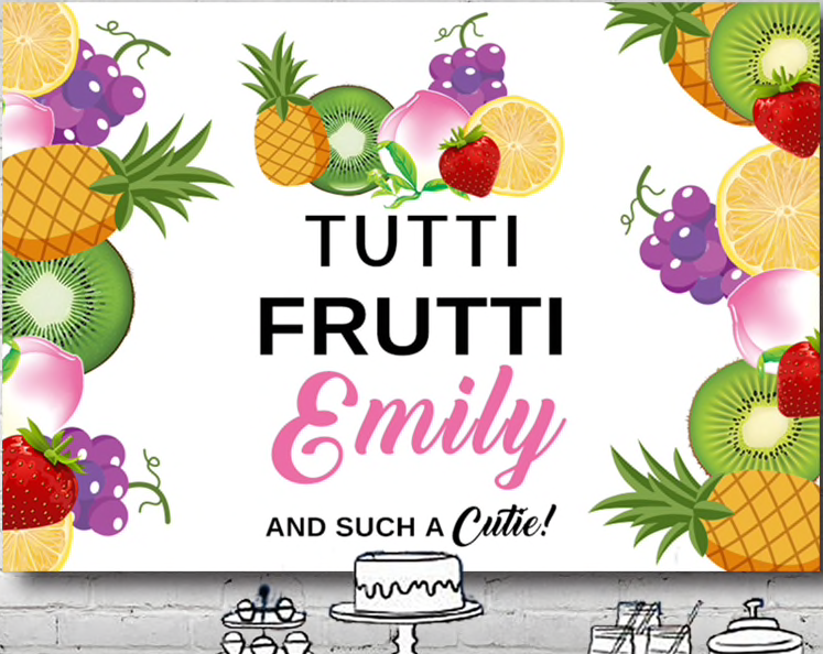 Fruit Party Cups, Tutti Fruity Party Cups, Tutti Frutti Party Cups