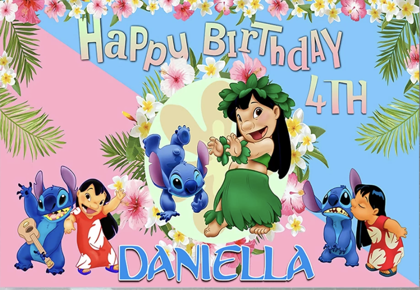 Lilo and Stitch Inspired Party Banner Stitch Birthday Party Stitch Decor  Birthday Birthday Banner -  New Zealand