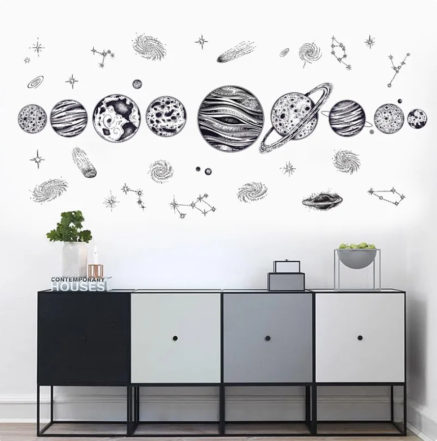 Solar System Planet 3D Wall Sticker