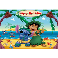 Custom Lilo and Stitch Hawaii Theme Birthday Backdrop – BigBigBee Party Sign
