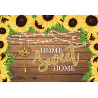 SUNFLOWERS HOME SWEET HOME COMING PERSONALISED BIRTHDAY PARTY SUPPLIES BANNER BACKDROP DECORATION
