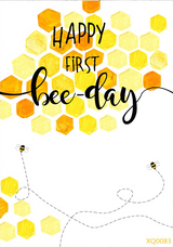 BEE HONEY HONEYCOMB HONEY BIRTHDAY PARTY BANNER  BACKDROP DECORATION