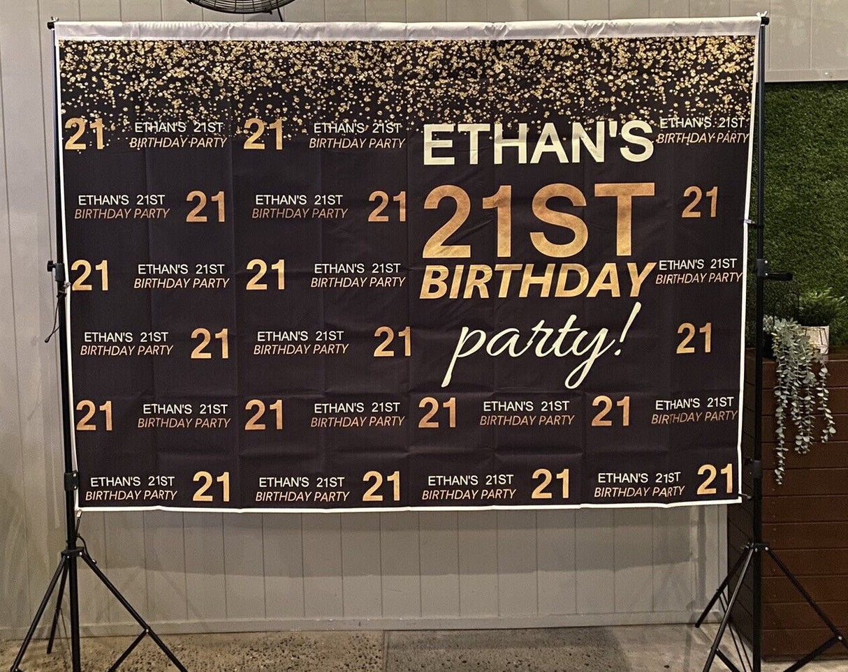 CHOOSE YOUR OWN CUSTOM RECTANGLE PERSONALISED PARTY BANNER BACKDROP POSTER