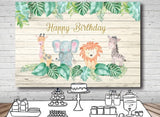 JUNGLE SAFARI ANIMAL  BABY SHOWER PERSONALISED BIRTHDAY PARTY BANNER BACKDROP