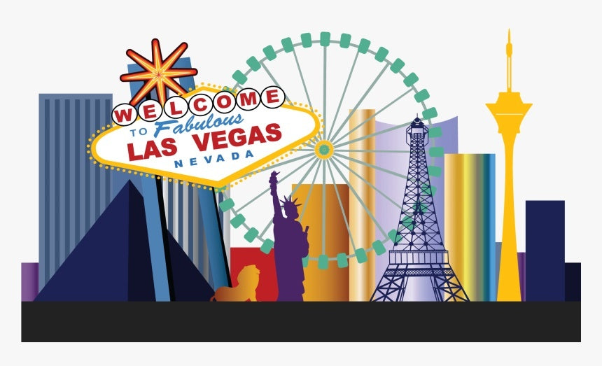 LAS VEGAS WELCOME SIGN CASINO PERSONALISED BIRTHDAY PARTY BANNER BACKDROP