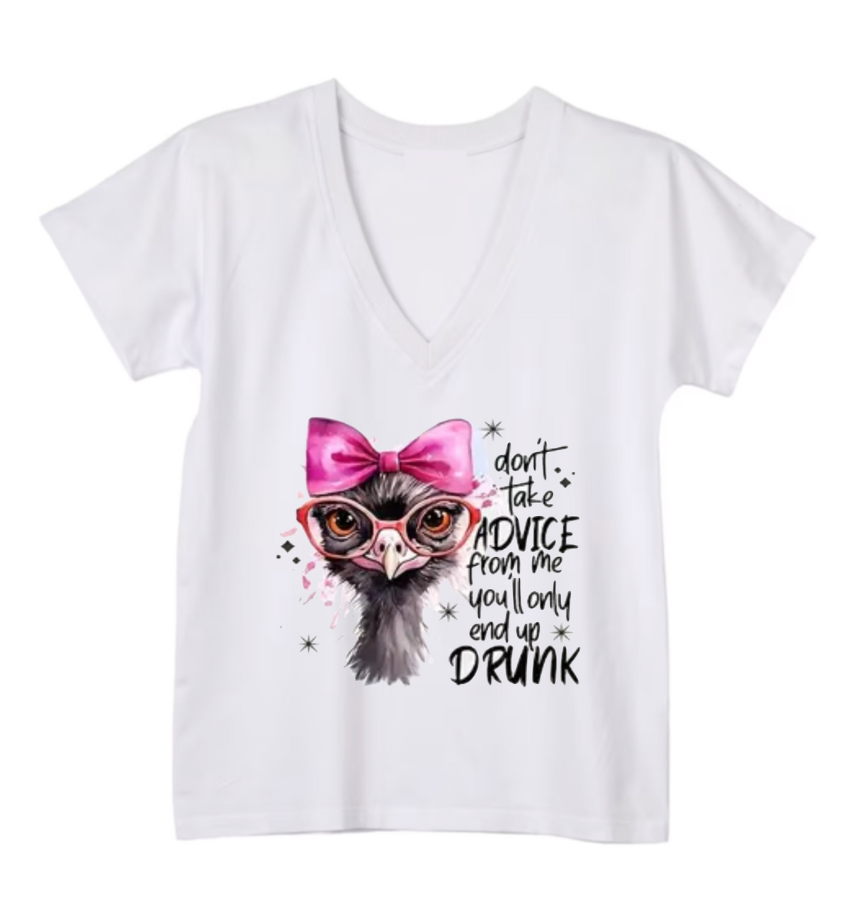 DRUNK ADVICE NOVELTY TSHIRT T-SHIRT COTTON WHITE COMIC FUNNY