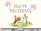 PETER RABBIT PERSONALISED BAPTISM BIRTHDAY PARTY BANNER BACKDROP DECORATION