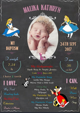 BAPTISM 1ST BIRTHDAY CHRISTENING PERSONALISED PARTY BANNER BACKDROP DECORATION