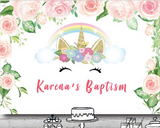 BAPTISM COMMUNION RELIGIOUS CHRISTENING PARTY BANNER BACKDROP DECORATION