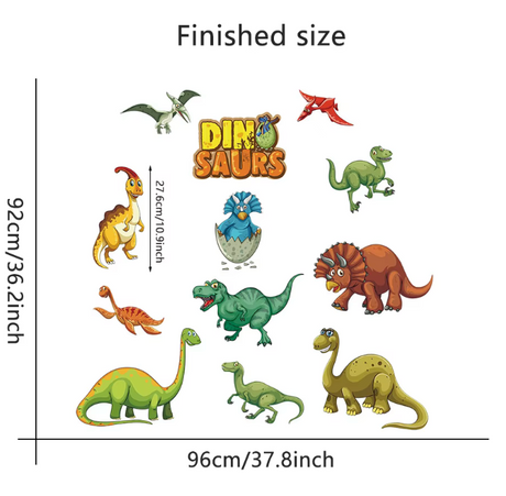 DINOSAURS T-REX TRICERATOPS BRONTOSAURS STEGASARUS 3D WALL STICKER MURAL ART Decal