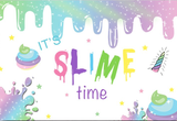 SLIME GLITTER GLUE GOOEY BIRTHDAY PARTY BANNER BACKDROP DECORATION