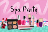 SPA SALON MAKEUP PERSONALISED BIRTHDAY PARTY BANNER BACKDROP DECORATION