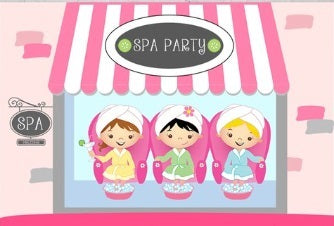 SPA SALON PEDICURE PERSONALISED BIRTHDAY PARTY BANNER BACKDROP DECORATION