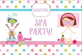 SPA SALON MANI PEDI FACIALS PERSONALISED BIRTHDAY PARTY BANNER BACKDROP